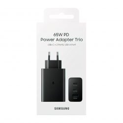 Cargador rapido 65W 2xPD USB-C y USB-A Samsung